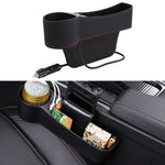 Console portaoggetti laterale per sedile auto in pelle PU