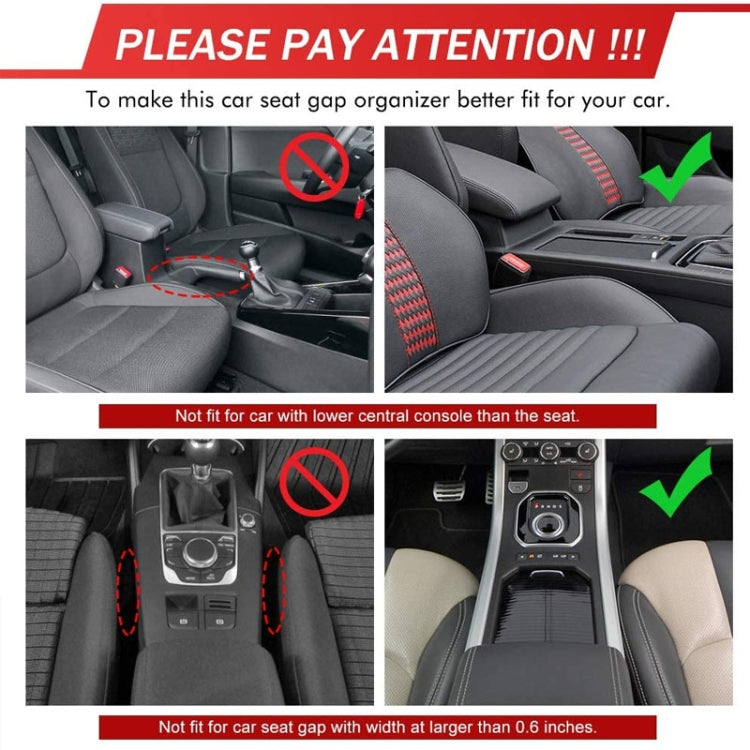 Console portaoggetti laterale per sedile auto in pelle PU