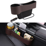 Console portaoggetti laterale per sedile auto in pelle PU