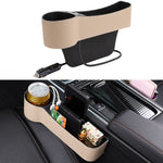 Console portaoggetti laterale per sedile auto in pelle PU