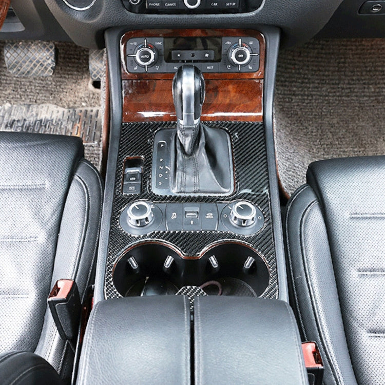 Adesivo decorativo per telaio del pannello del cambio in fibra di carbonio per auto per Volkswagen Touareg, Gearshift Panel
