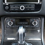 Adesivo decorativo per pannello aria condizionata in fibra di carbonio per auto per Volkswagen Touareg, Air Conditioning Panel