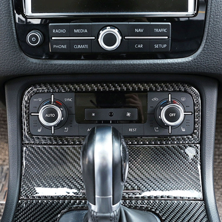 Adesivo decorativo per pannello aria condizionata in fibra di carbonio per auto per Volkswagen Touareg, Air Conditioning Panel