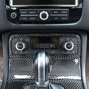 Adesivo decorativo per pannello aria condizionata in fibra di carbonio per auto per Volkswagen Touareg, Air Conditioning Panel