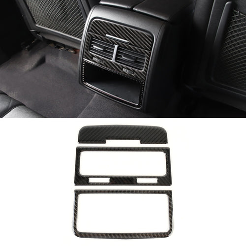 Adesivo decorativo per presa d'aria posteriore in fibra di carbonio per auto da 3 pezzi per Volkswagen Touareg, Rear Air Outlet
