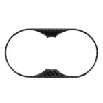 Adesivo decorativo per pannello portabicchieri posteriore in fibra di carbonio per auto per Volkswagen Touareg, Rear Armrest Water Cup Holder
