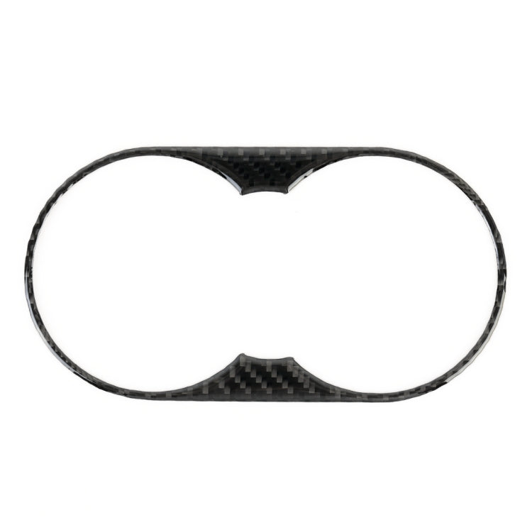 Adesivo decorativo per pannello portabicchieri posteriore in fibra di carbonio per auto per Volkswagen Touareg, Rear Armrest Water Cup Holder
