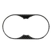 Adesivo decorativo per pannello portabicchieri posteriore in fibra di carbonio per auto per Volkswagen Touareg, Rear Armrest Water Cup Holder