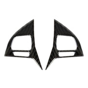 Adesivo decorativo per pulsanti del volante in fibra di carbonio per auto da 2 pezzi per Volkswagen Touareg, Steering Wheel Button
