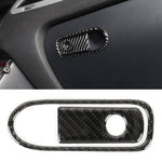 Adesivo decorativo per interruttore box bracciolo sedile passeggero anteriore in fibra di carbonio per auto per Volkswagen Touareg, Front Passenger Seat Armrest Box Switch