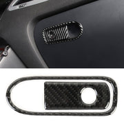 Adesivo decorativo per interruttore box bracciolo sedile passeggero anteriore in fibra di carbonio per auto per Volkswagen Touareg, Front Passenger Seat Armrest Box Switch
