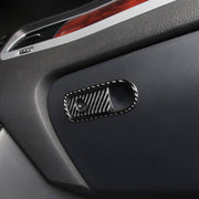 Adesivo decorativo per interruttore box bracciolo sedile passeggero anteriore in fibra di carbonio per auto per Volkswagen Touareg, Front Passenger Seat Armrest Box Switch
