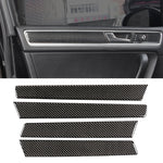 Adesivo decorativo per pannello porta in fibra di carbonio da 4 pezzi per Volkswagen Touareg, Door Panel