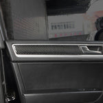 Adesivo decorativo per pannello porta in fibra di carbonio da 4 pezzi per Volkswagen Touareg, Door Panel