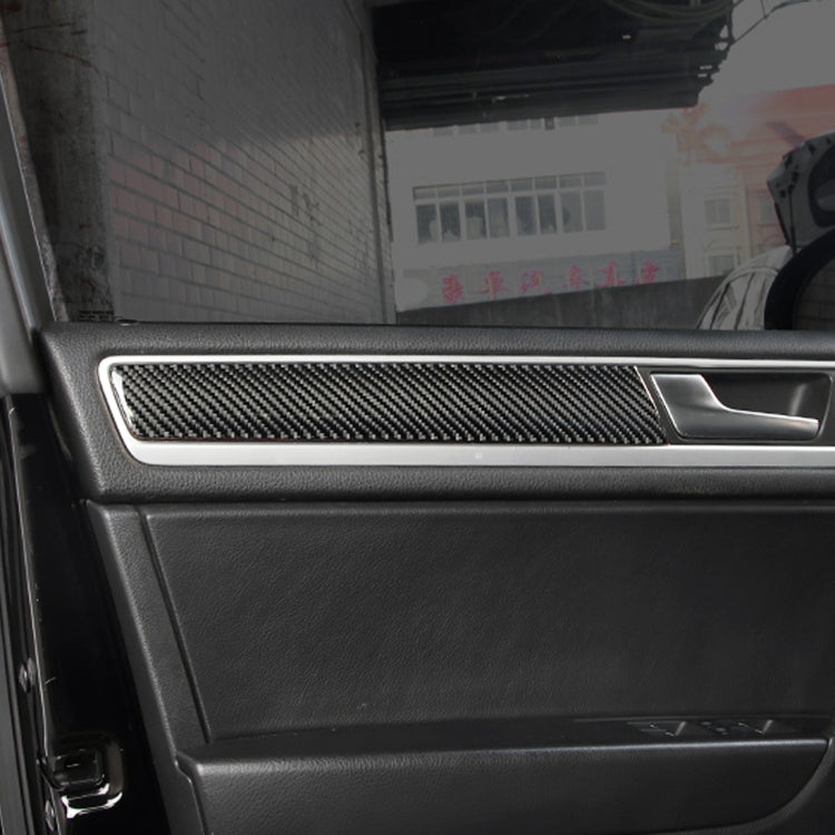 Adesivo decorativo per pannello porta in fibra di carbonio da 4 pezzi per Volkswagen Touareg, Door Panel