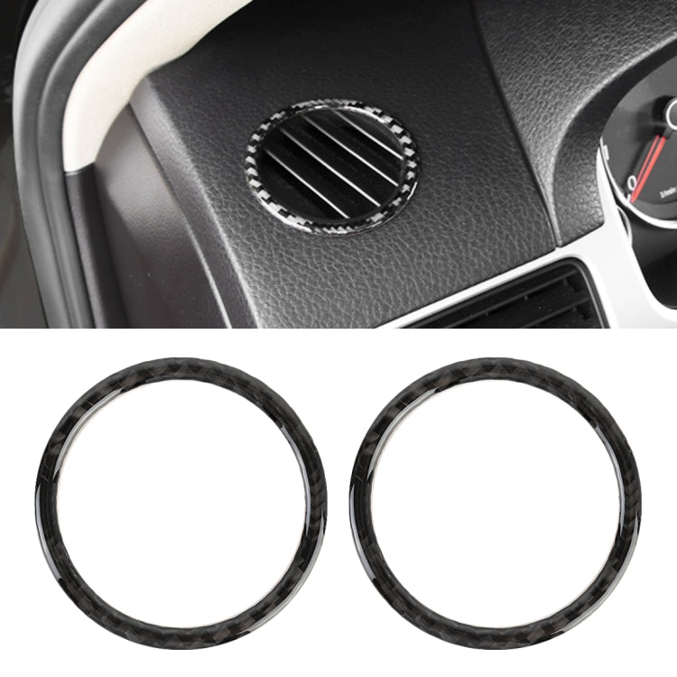 2 adesivi decorativi per presa d'aria per pannello strumenti in fibra di carbonio per auto per Volkswagen Touareg, Instrument Panel Air Outlet