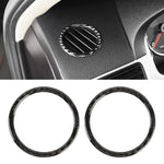 2 adesivi decorativi per presa d'aria per pannello strumenti in fibra di carbonio per auto per Volkswagen Touareg, Instrument Panel Air Outlet