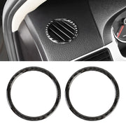2 adesivi decorativi per presa d'aria per pannello strumenti in fibra di carbonio per auto per Volkswagen Touareg, Instrument Panel Air Outlet