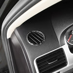 2 adesivi decorativi per presa d'aria per pannello strumenti in fibra di carbonio per auto per Volkswagen Touareg, Instrument Panel Air Outlet
