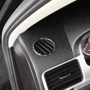 2 adesivi decorativi per presa d'aria per pannello strumenti in fibra di carbonio per auto per Volkswagen Touareg, Instrument Panel Air Outlet