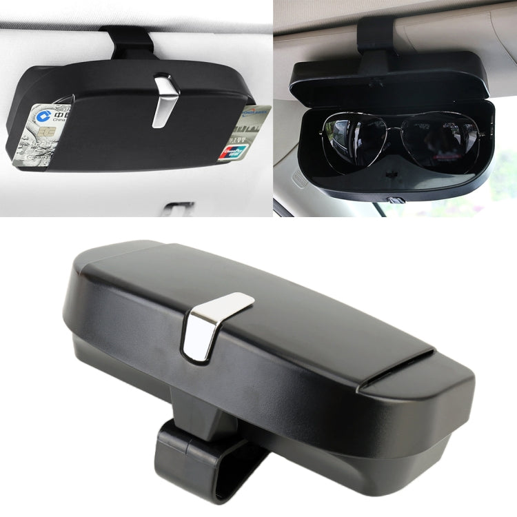 Custodia per occhiali multifunzionale per auto, scatola per occhiali da sole con slot per schede, stile piatto, Flat Style (Black), Flat Style (Pink), Flat Style (Grey), Flat Style (Beige)