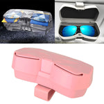 Custodia per occhiali multifunzionale per auto, portaoggetti per occhiali da sole con slot per schede, stile diamante, Diamond Style (Black), Diamond Style (Pink), Diamond Style (Beige), Diamond Style (Transparent)