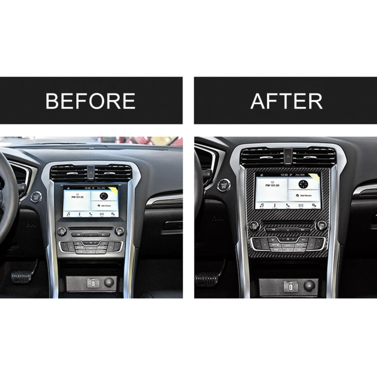 Adesivo decorativo per pannello di controllo centrale in fibra di carbonio per auto per Ford New Mondeo, Central Control Panel