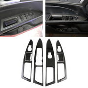 6 adesivi decorativi per pannello alzacristalli in fibra di carbonio per auto per Ford New Mondeo, Fiber Window Lift