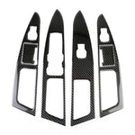 6 adesivi decorativi per pannello alzacristalli in fibra di carbonio per auto per Ford New Mondeo, Fiber Window Lift