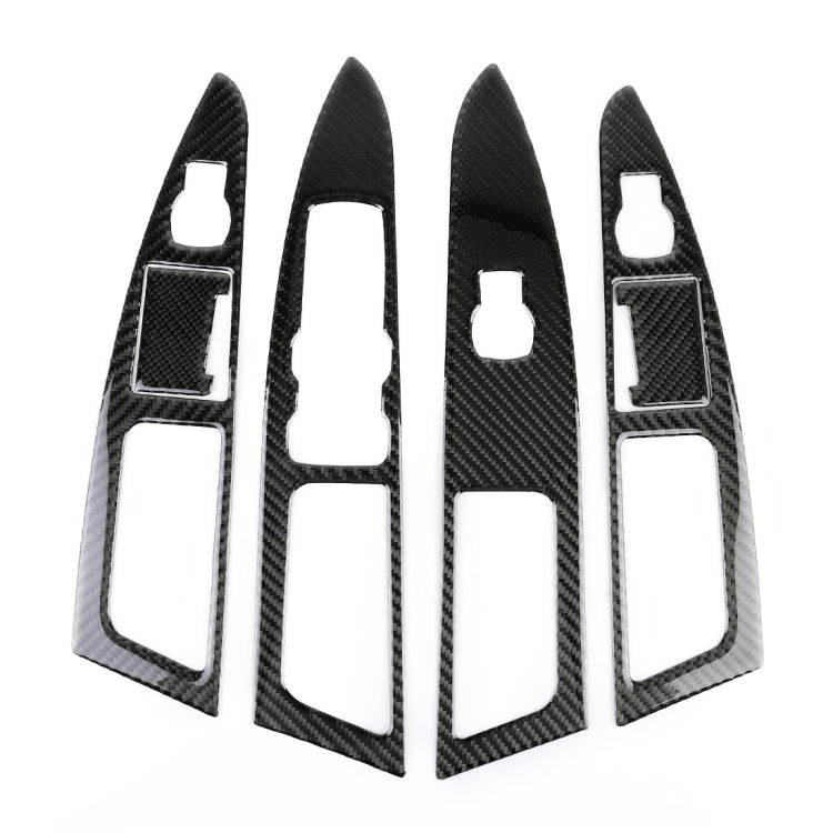 6 adesivi decorativi per pannello alzacristalli in fibra di carbonio per auto per Ford New Mondeo, Fiber Window Lift