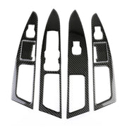 6 adesivi decorativi per pannello alzacristalli in fibra di carbonio per auto per Ford New Mondeo, Fiber Window Lift