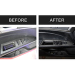 6 adesivi decorativi per pannello alzacristalli in fibra di carbonio per auto per Ford New Mondeo, Fiber Window Lift