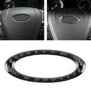 Adesivo decorativo per telaio del volante in fibra di carbonio per auto per Ford New Mondeo 2013-2019, Steering Wheel Frame