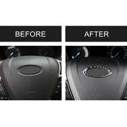 Adesivo decorativo per telaio del volante in fibra di carbonio per auto per Ford New Mondeo 2013-2019, Steering Wheel Frame