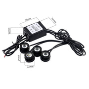 Luce di retromarcia a LED per auto 4x1,5 W con telecomando wireless, 4x1.5W