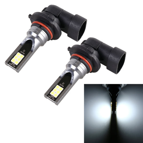 2 PZ 9006 DC12V-24V / 12W / 3000K / 800LM 12LED SMD-3030 Fendinebbia LED per auto, 9006 (White Light), 9006