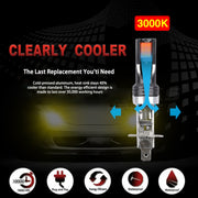 2 PCS H1 DC12V-24V / 12W / 3000K / 800LM 12LED SMD-3030 Fendinebbia LED per auto, H1