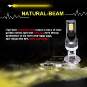 2 PCS H1 DC12V-24V / 12W / 3000K / 800LM 12LED SMD-3030 Fendinebbia LED per auto, H1