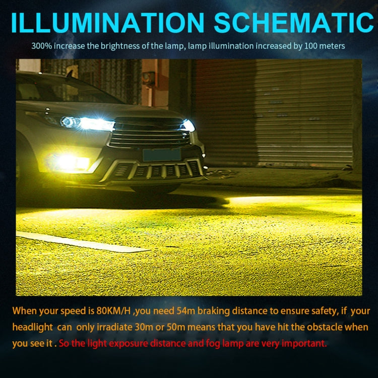 Fendinebbia LED H3 12W 3000K 800LM 12LED SMD-3030 per auto