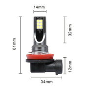 2 PZ H11 / H8 DC12V-24V / 12W / 3000K / 800LM 12 LED SMD-3030 Fendinebbia LED per auto, H1 (White Light), H11