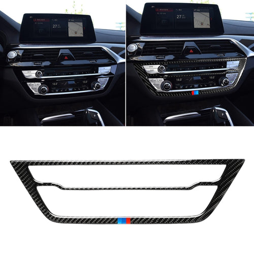 Adesivo decorativo per pannello CD in fibra di carbonio tricolore per auto per BMW Serie 5 G38 528Li / 530Li / 540Li 2018, CD Panel (Tricolor)