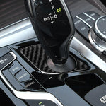 Adesivo decorativo per pannello inferiore della leva del cambio in fibra di carbonio per auto per BMW Serie 5 G38 528Li / 530Li / 540Li 2018, guida a sinistra, Gear Lever Lower