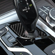 Adesivo decorativo per pannello inferiore della leva del cambio in fibra di carbonio per auto per BMW Serie 5 G38 528Li / 530Li / 540Li 2018, guida a sinistra, Gear Lever Lower