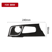 Adesivo decorativo per pannello di posizione del cambio in fibra di carbonio 2 in 1 per BMW Serie 5 G38 528Li / 530Li / 540Li 2018, guida a sinistra, Gear Position