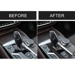 Adesivo decorativo per pannello di posizione del cambio in fibra di carbonio 2 in 1 per BMW Serie 5 G38 528Li / 530Li / 540Li 2018, guida a sinistra, Gear Position