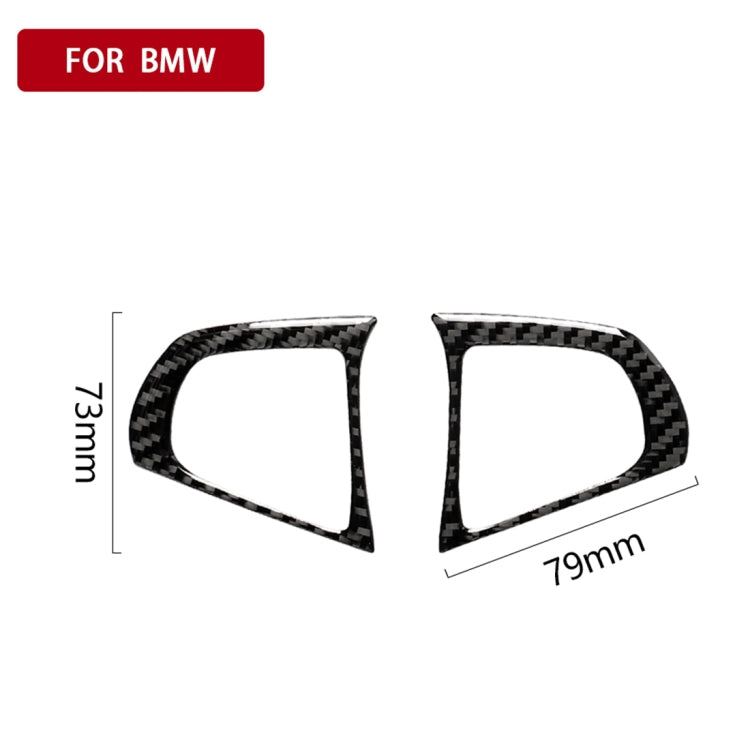 Configurazione dei pulsanti del volante in fibra di carbonio per auto B Adesivo decorativo per BMW Serie 5 G30/G38 X3 G01/G08, Steering Wheel Button