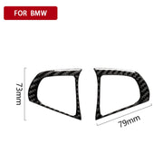 Configurazione dei pulsanti del volante in fibra di carbonio per auto B Adesivo decorativo per BMW Serie 5 G30/G38 X3 G01/G08, Steering Wheel Button