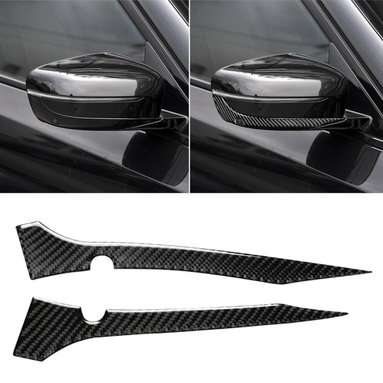 2 adesivi decorativi per striscia paraurti specchietto retrovisore in fibra di carbonio per auto per BMW G30 (2018-2019) / G11 (2016-2019), guida a destra con fotocamera, Rearview Mirror Right Drive with Camera