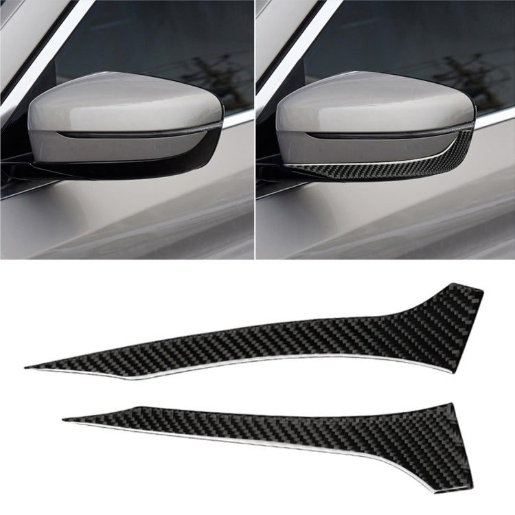 Adesivo decorativo per striscia paraurti specchietto retrovisore auto in fibra di carbonio da 2 pezzi per BMW G30 (2018-2019) / G11 (2016-2019), guida a sinistra senza lente, Rearview Mirror Left Drive without Lens