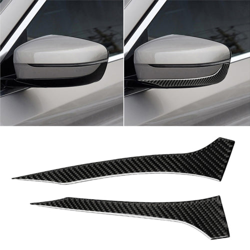 Adesivo decorativo per striscia paraurti specchietto retrovisore auto in fibra di carbonio da 2 pezzi per BMW G30 (2018-2019) / G11 (2016-2019), guida a sinistra senza lente, Rearview Mirror Left Drive without Lens